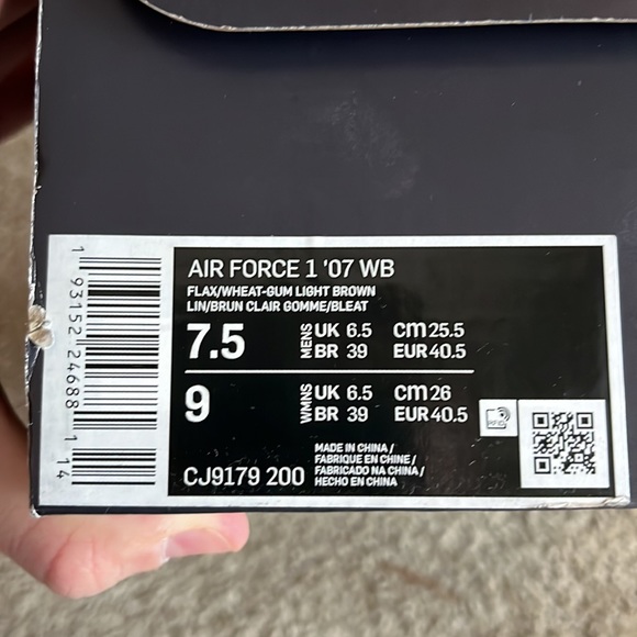 Nike Air Force 1 '07 WB Flax/Wheat-Gum Light Brown - Picture 3 of 8